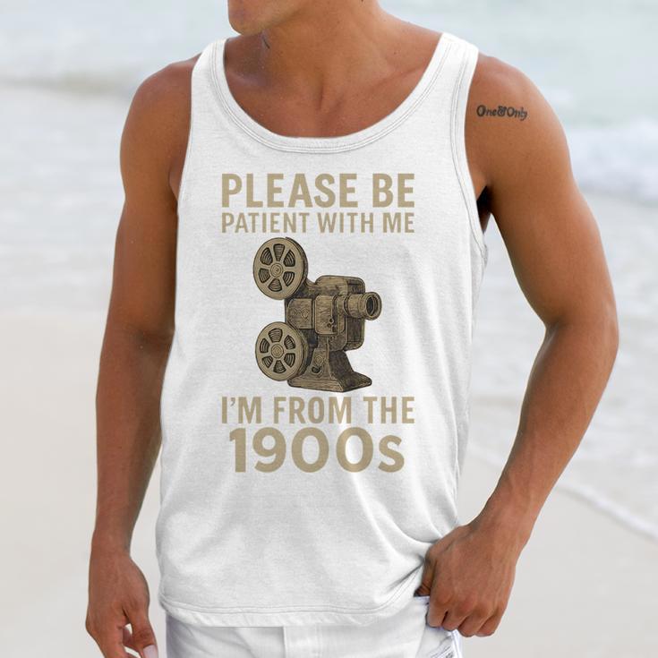 Retro Please Be Patient With Me I'm From The 1900s Projector Premium Unisex Tank Top