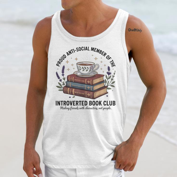 Retro Proud Introverted Book Club Anti Social Reader Unisex Tank Top Retro Proud Introverted Book Club Anti Social Reader Unisex Tank Top