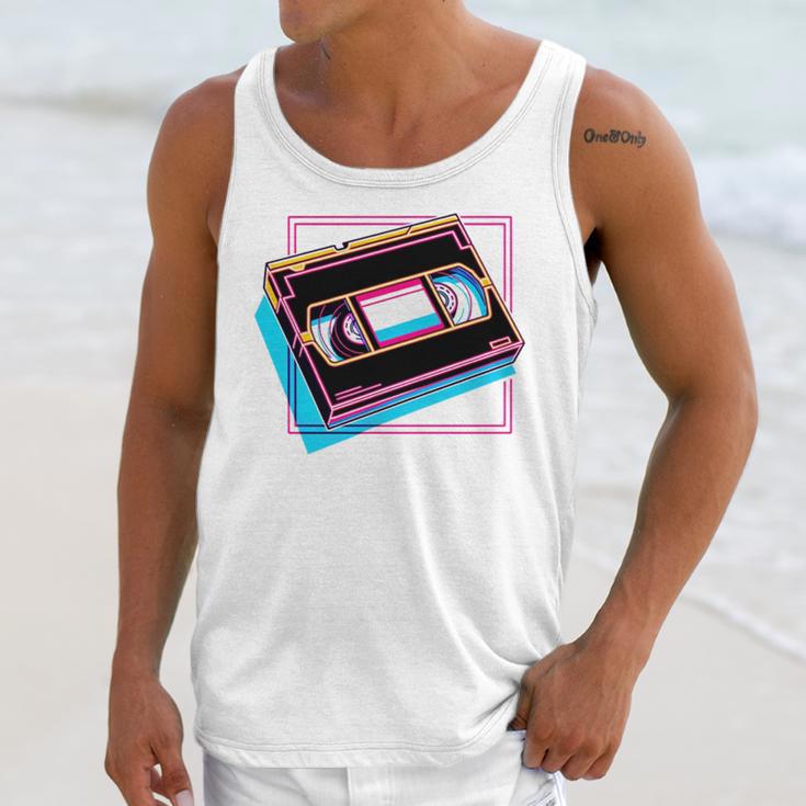 Retro VHS Vaporwave Video Cassette Nostalgia Geek Chic Unisex Tank Top