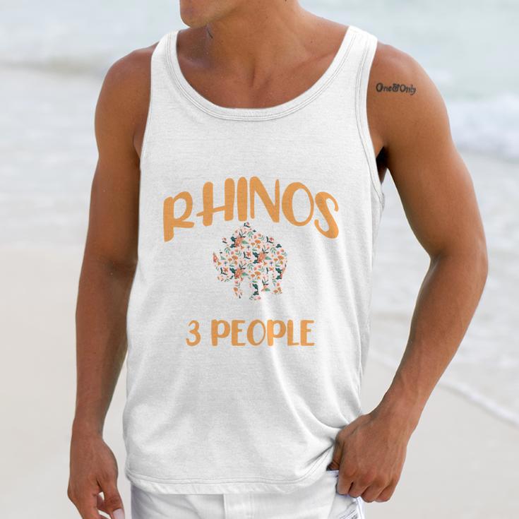 I Like Rhinos And Maybe 3 People Introvert Animal Unisex Tank Top I Like Rhinos And Maybe 3 People Introvert Animal Unisex Tank Top
