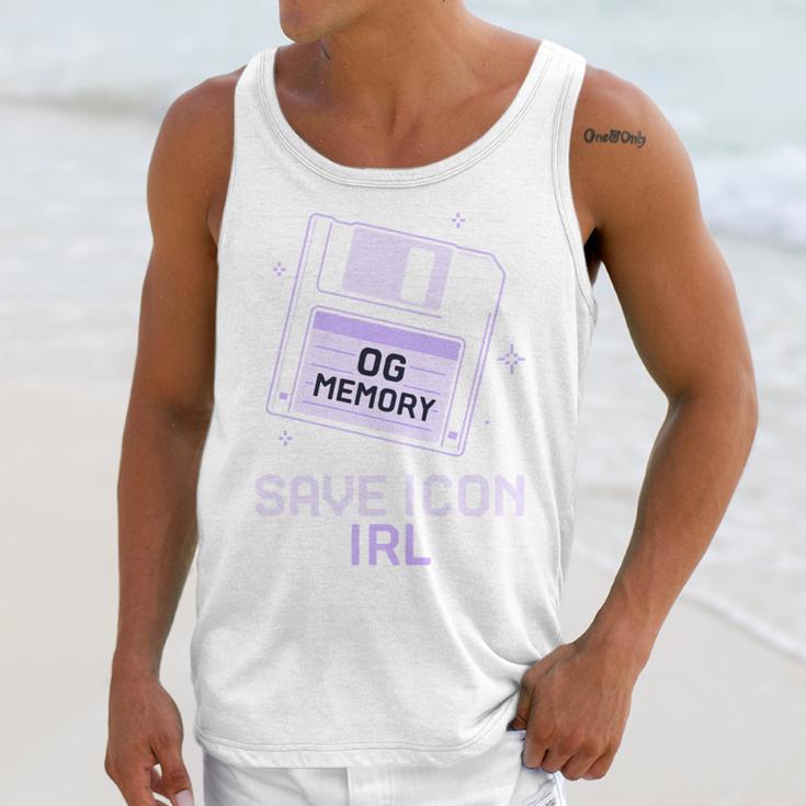 Save Icon IRL Retro Tech Humor Floppy Disk 90s Nostalgia Unisex Tank Top