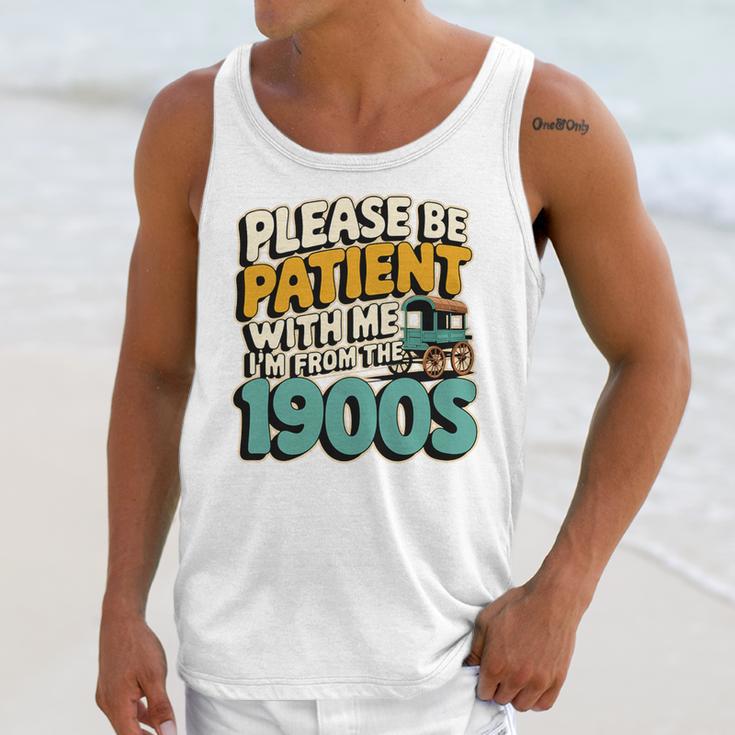 Saying Please Be Patient With Me I'm From The 1900s Premium Tri-Blend Unisex Tank Top