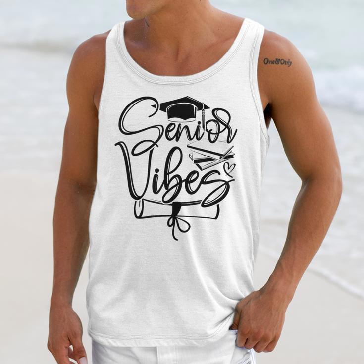That Says Senior Vibes Graduation Diploma School Spirit Unisex Tank Top