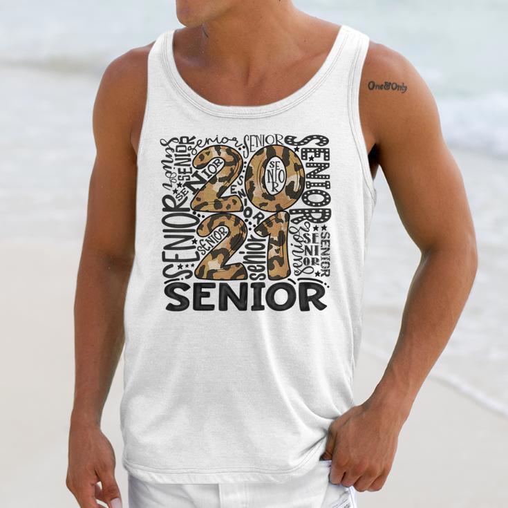 Senior 2021 Grad Class Of 2021 Graduation Leopard Cheetah Unisex Tank Top