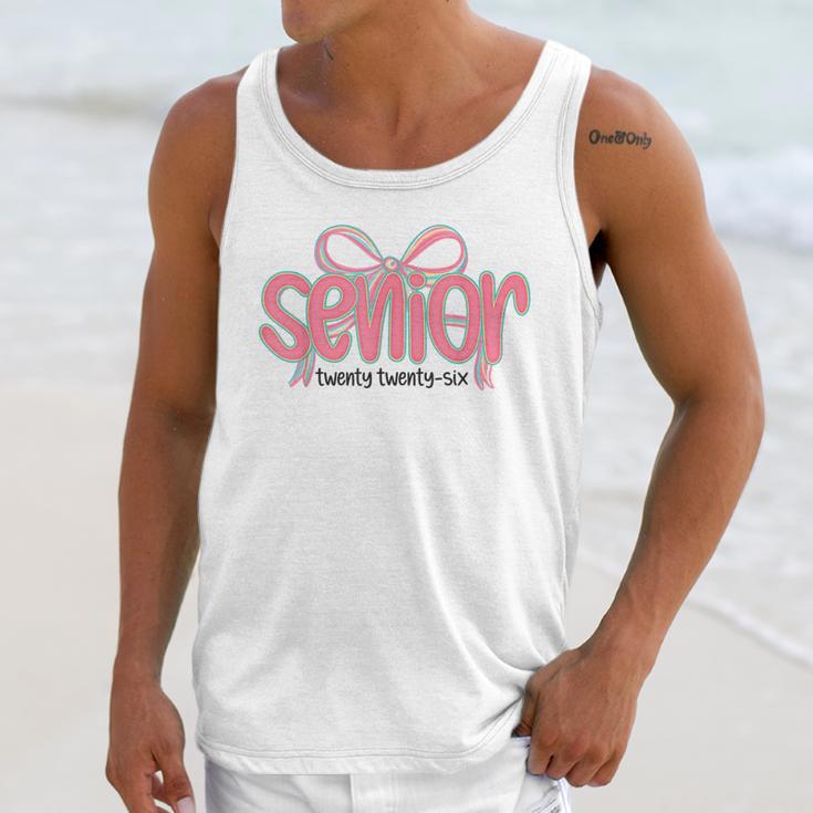 Senior 2026 Coquette Pink Bow Graduation 2026 Class Of 2026 Unisex Tank Top