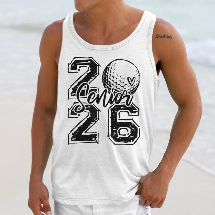 Senior 2026 Golf Player Heart Graduation Girls Teens Unisex Tank Top