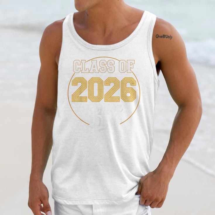Senior Dad Class Of 2026 Purple Retro Vintage Graduation Unisex Tank Top