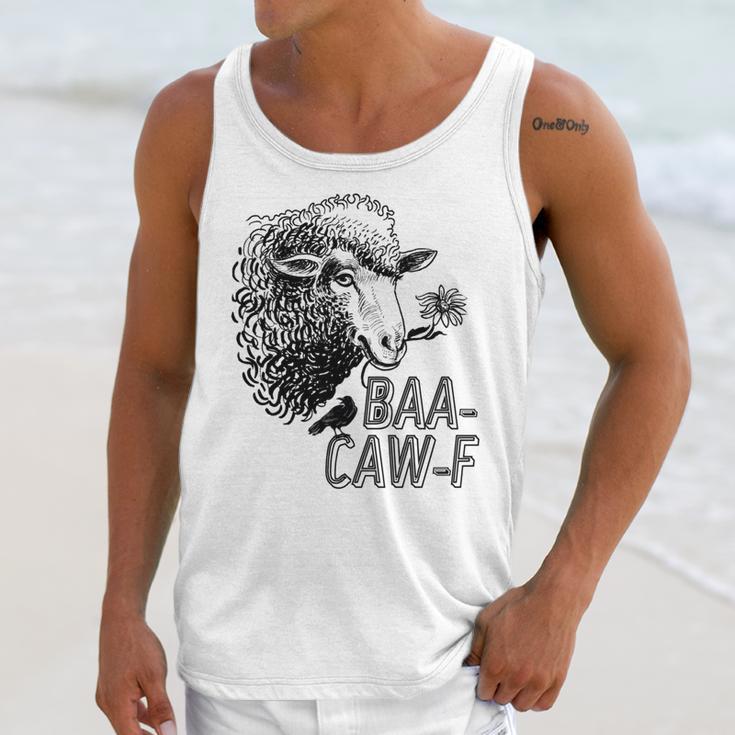 Sheep Baa Crow Caw Back Off Pun Tee For Introverts & Teens Unisex Tank Top