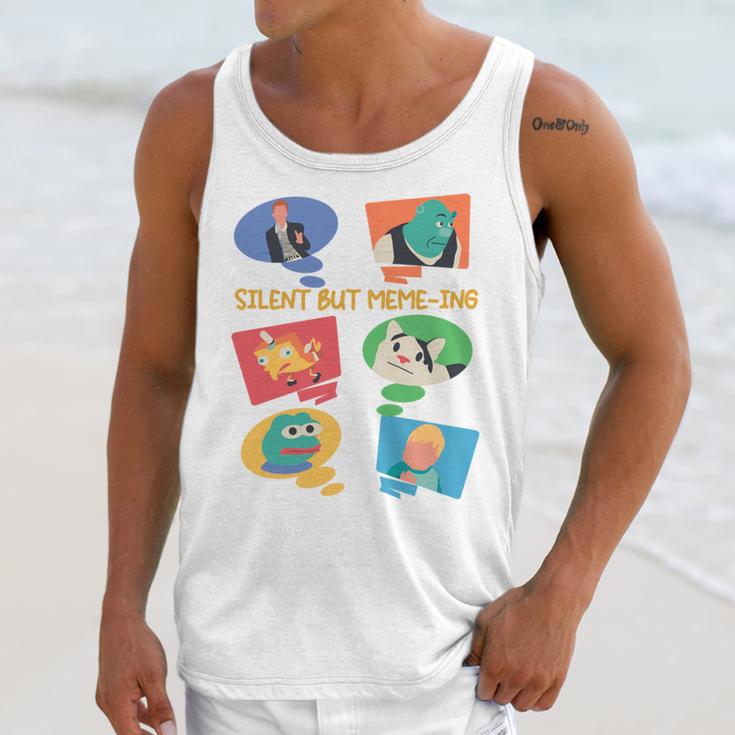 Silent But Meme-Ing Introvert Anti People Antisocial Quiet Unisex Tank Top Silent But Meme-Ing Introvert Anti People Antisocial Quiet Unisex Tank Top