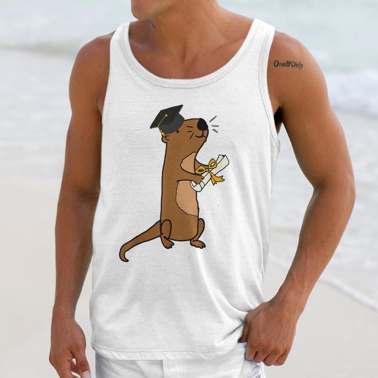 SmileteesGrad Cute Sea Otter Graduation T-Shirt Unisex Tank Top