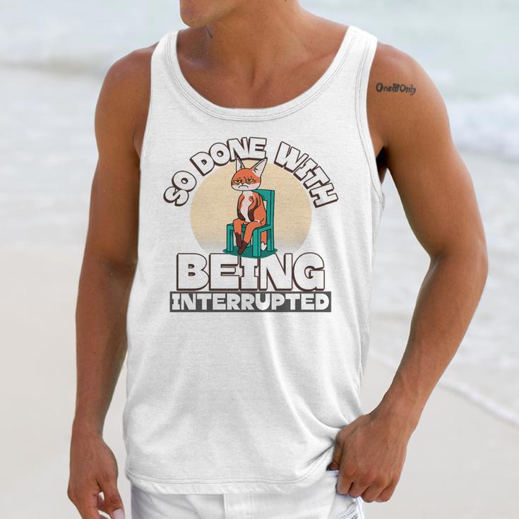 So Done With Being Interrupted Sick And Tired Introvert Premium Tri-Blend Unisex Tank Top