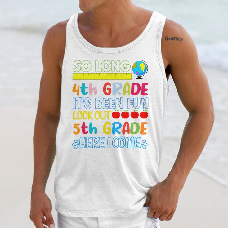 So Long 4th Grade Here I Come Graduation 5th Grade Kids Tee Premium Unisex Tank Top