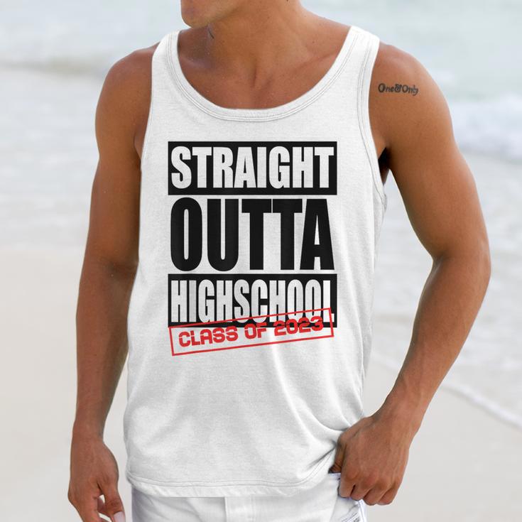 Straight Outta High School Class Of 2023 Graduation Unisex Tank Top