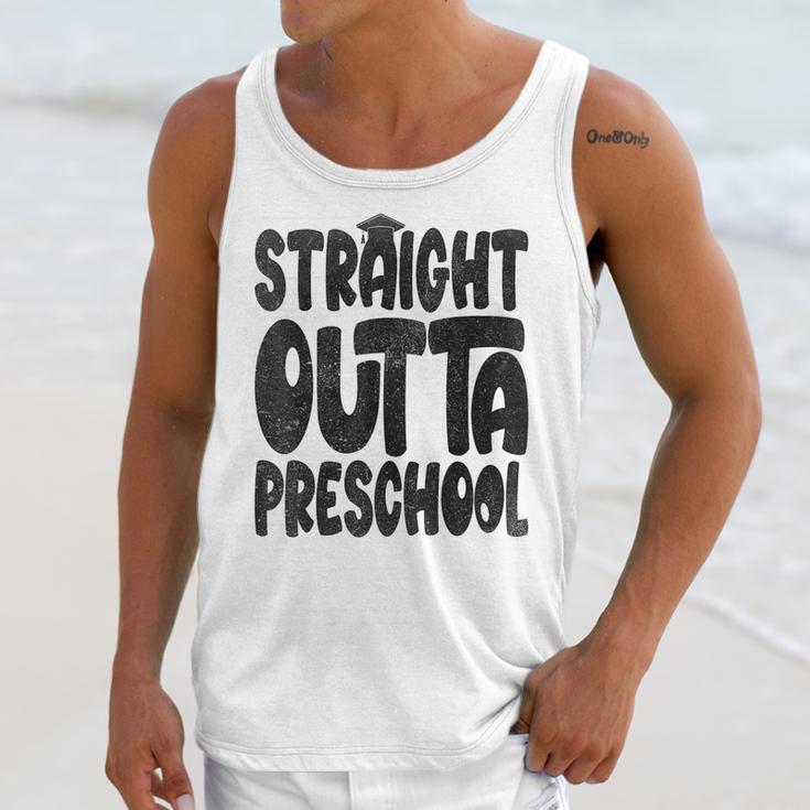 Straight Outta Preschool Graduation Cap Gown 2022 Cute Unisex Tank Top