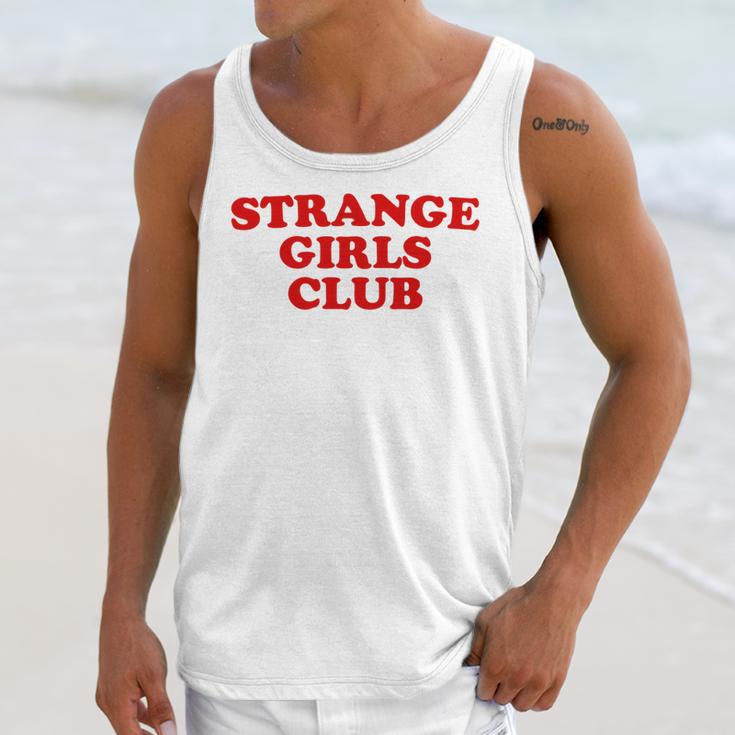Strange Girls Club Weird Antisocial Introvert Humor Unisex Tank Top