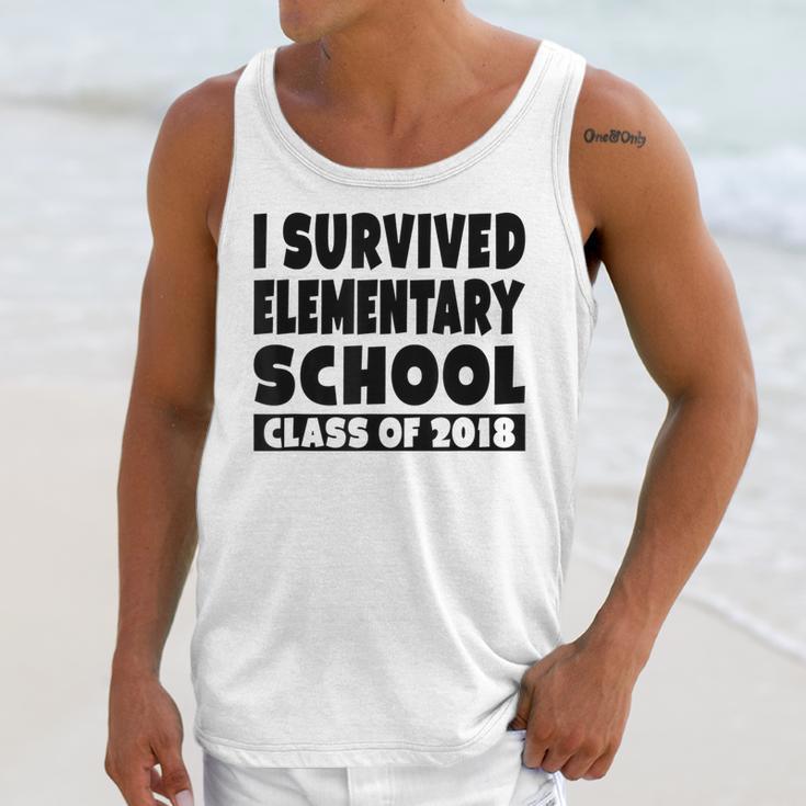 I Survived Elementary School Class Of 2018 Graduation Shirt Unisex Tank Top