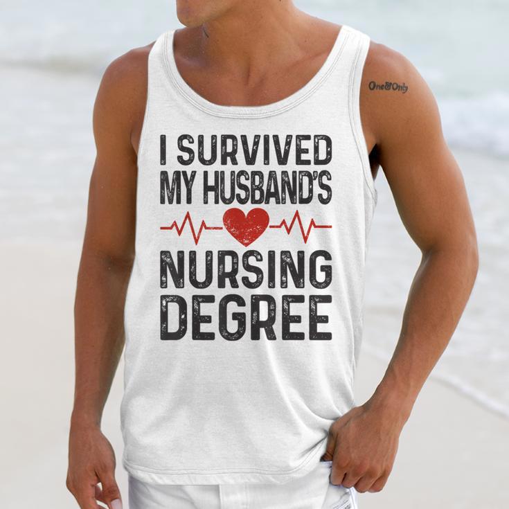 I Survived My Husband's Nursing Degree School Graduation Unisex Tank Top
