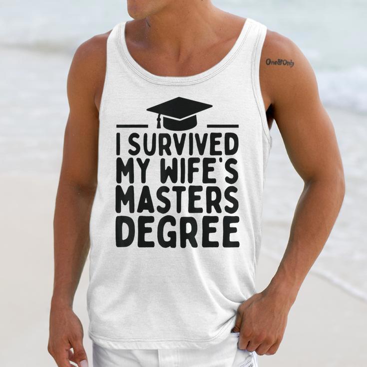 I Survived My Wife's Masters Degree Graduation Class Of 2025 Unisex Tank Top