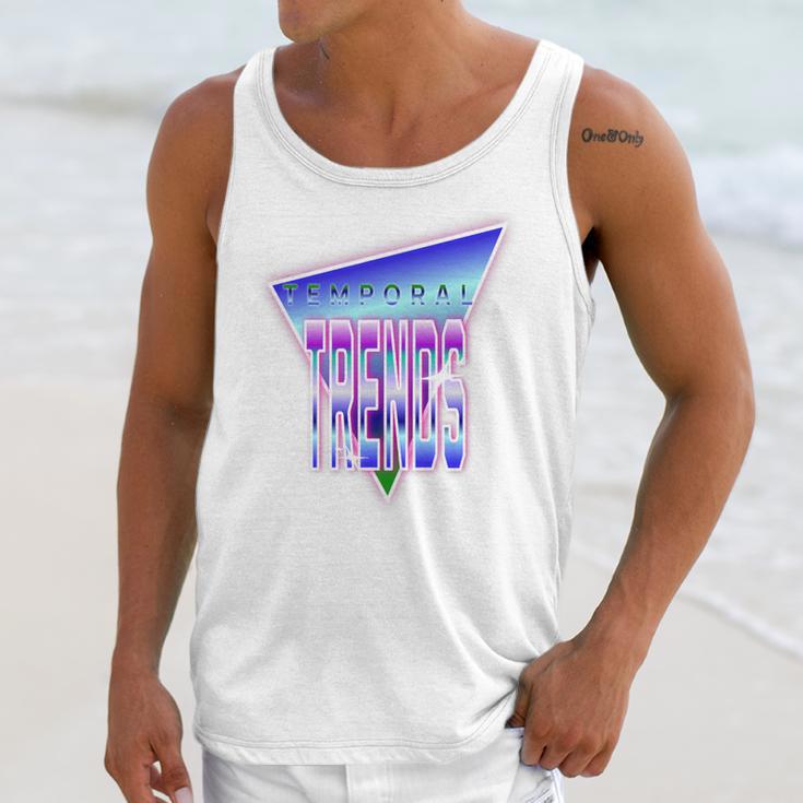 Temporal Trends Vaporwave Style Retro Nostalgia Look Premium Tri-Blend Unisex Tank Top