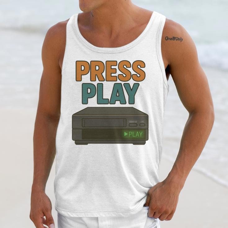 VHS Cassette Retro Analog Nostalgia Theme Unisex Tank Top