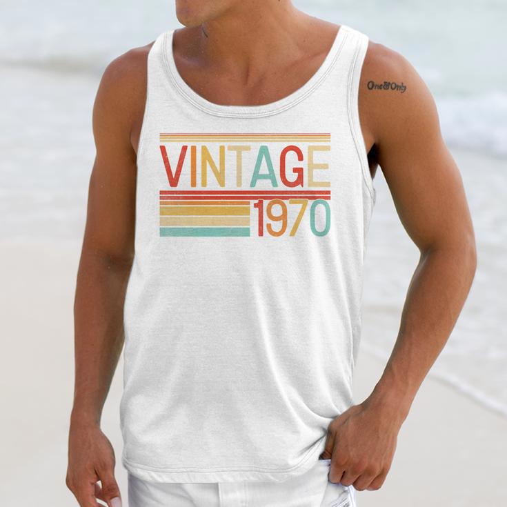 Vintage 1970 Birthday Retro Style 70's Born Nostalgia Party Premium Tri-Blend Unisex Tank Top Vintage 1970 Birthday Retro Style 70's Born Nostalgia Party Premium Tri-Blend Unisex Tank Top