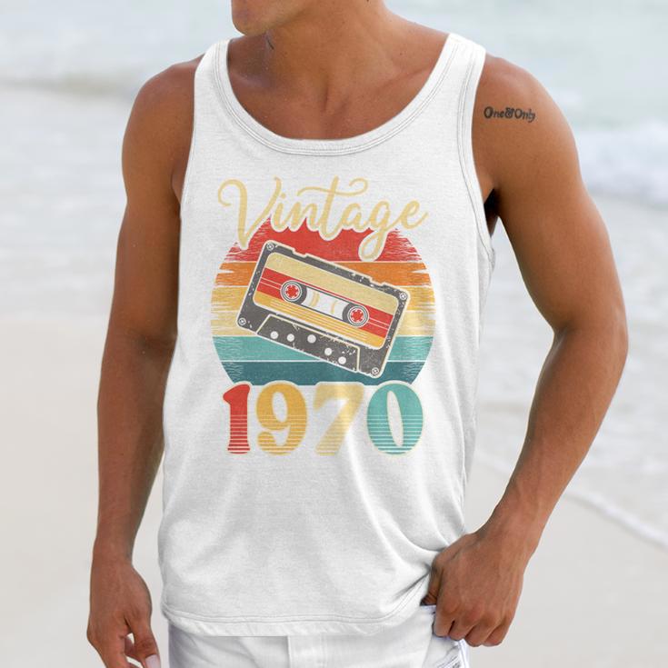 Vintage 1970 Retro Cassette Tape 70s Born Nostalgia Birthday Unisex Tank Top
