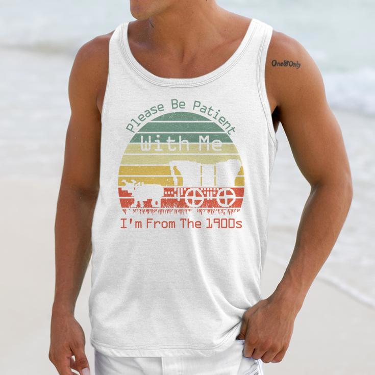 Vintage Sunset Please Be Patient With Me I'm From The 1900s Premium Unisex Tank Top Vintage Sunset Please Be Patient With Me I'm From The 1900s Premium Unisex Tank Top