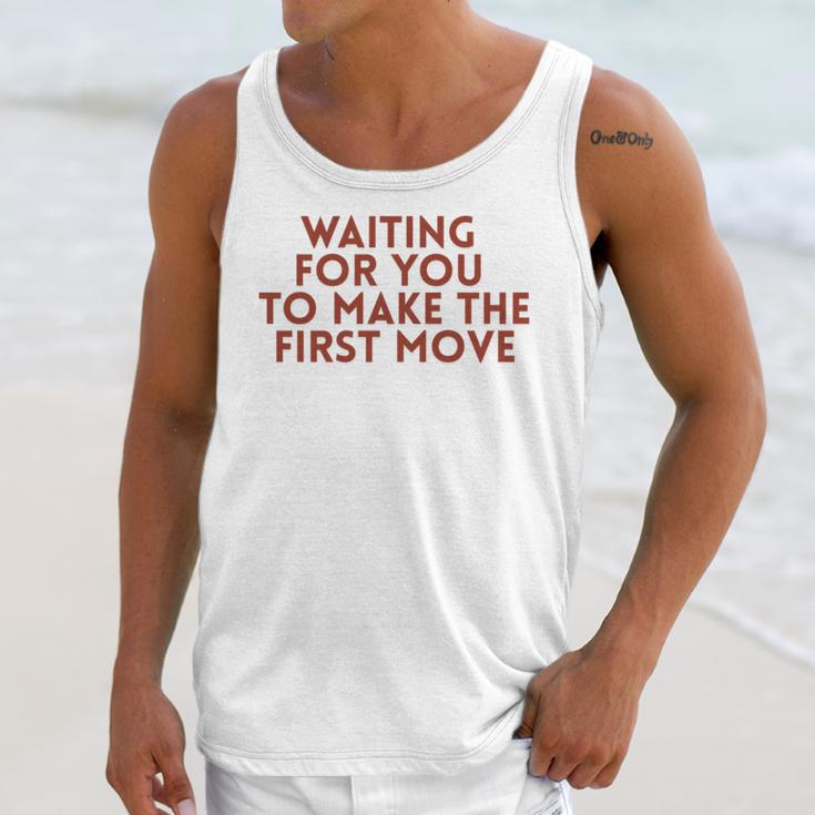 Waiting For You To Make The First Move Introvert Minimal Unisex Tank Top Waiting For You To Make The First Move Introvert Minimal Unisex Tank Top