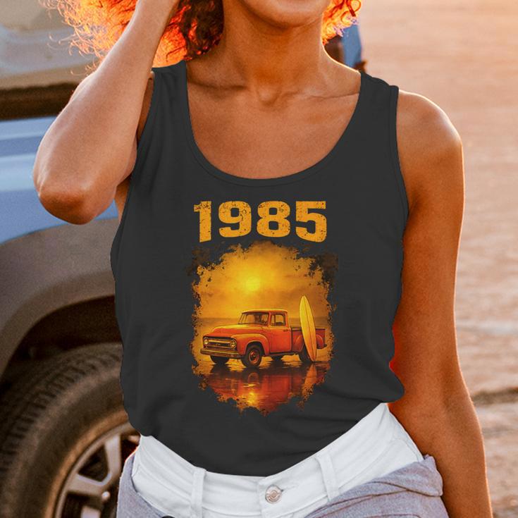 1985 Vintage Sunset Surf Truck Retro Beach Nostalgia Unisex Tank Top 1985 Vintage Sunset Surf Truck Retro Beach Nostalgia Unisex Tank Top