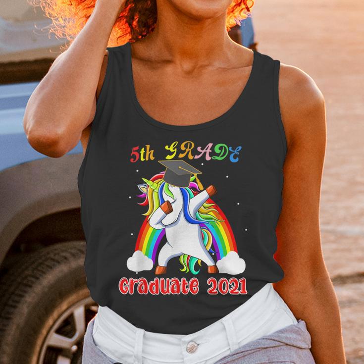 5th Grade Graduate Class 2021 Dabbing Unicorn Graduation Unisex Tank Top