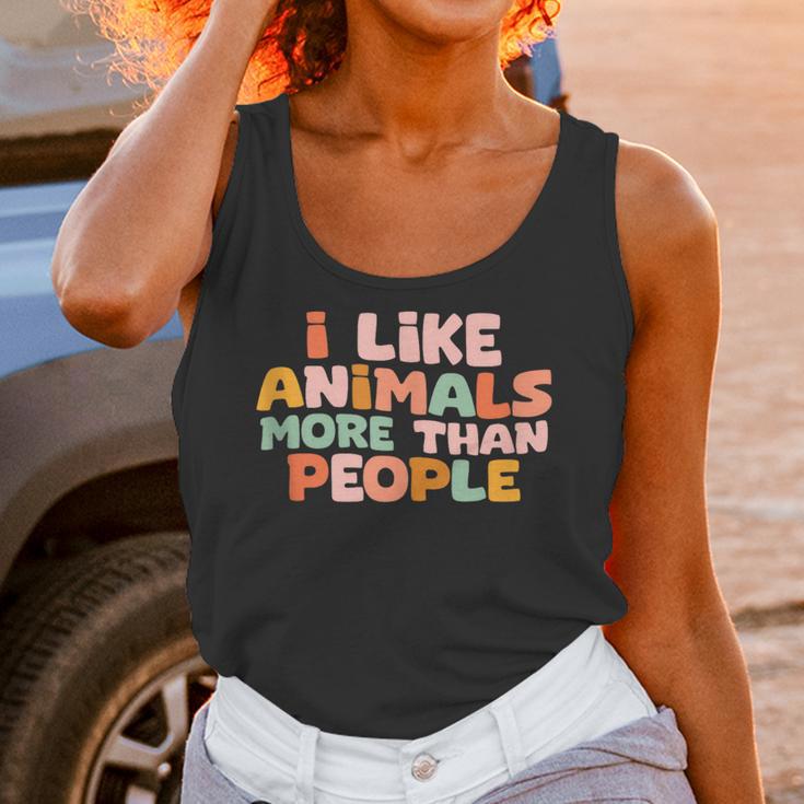 I Like Animals More Than People Sarcastic Introvert Unisex Tank Top I Like Animals More Than People Sarcastic Introvert Unisex Tank Top