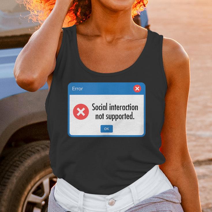 Anti Social Introvert Social Interaction Not Supported Unisex Tank Top Anti Social Introvert Social Interaction Not Supported Unisex Tank Top
