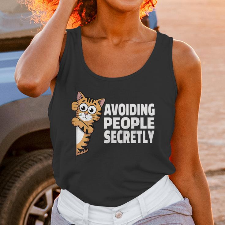 Avoiding People Secretly Cat Introvert Humor Unisex Tank Top Avoiding People Secretly Cat Introvert Humor Unisex Tank Top
