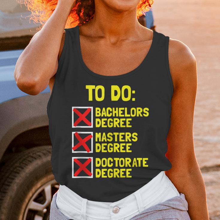 Bachelors Masters Doctorate Degree DR PHD Graduation Unisex Tank Top