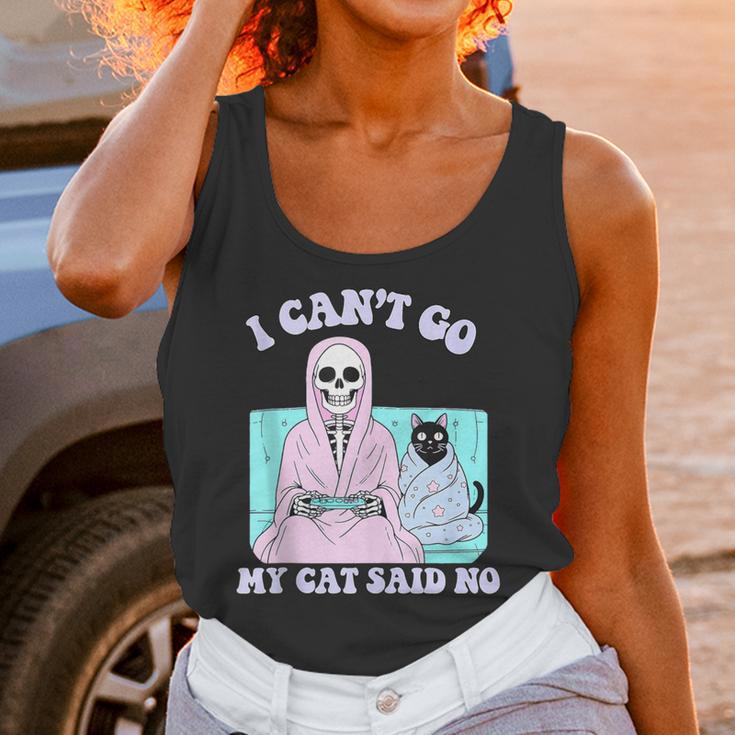 I Can't Go My Cat Said No Introvert Anxiety Cat Lover Unisex Tank Top I Can't Go My Cat Said No Introvert Anxiety Cat Lover Unisex Tank Top