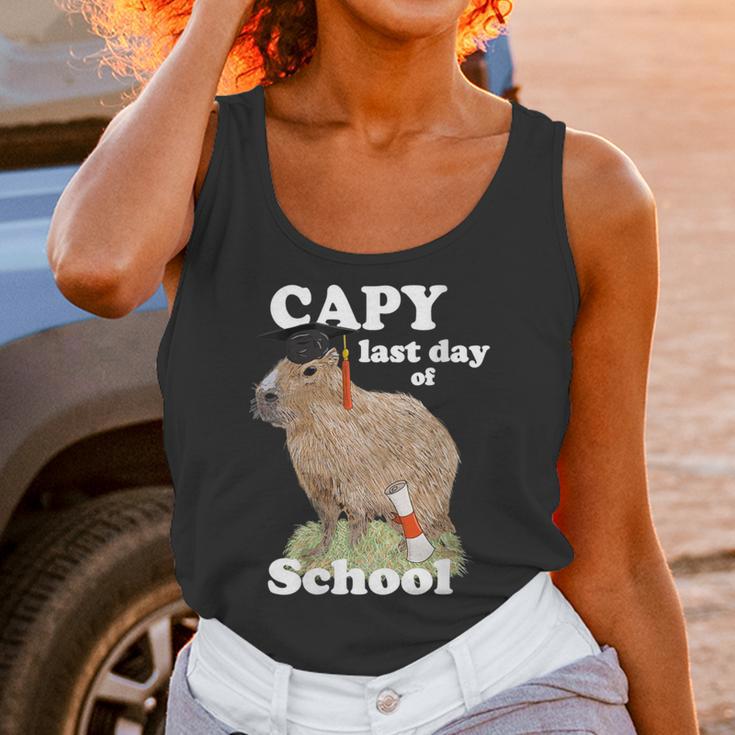 Capy Last Day Of School Capybara Graduation Quote Unisex Tank Top