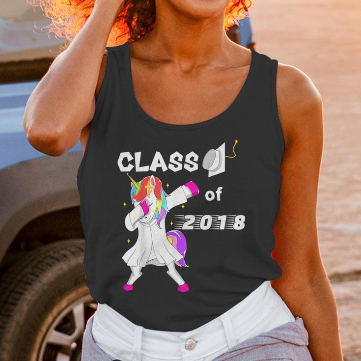 Class Of 2018 Graduation Him Her Unicorn Dabbing Shirt Unisex Tank Top
