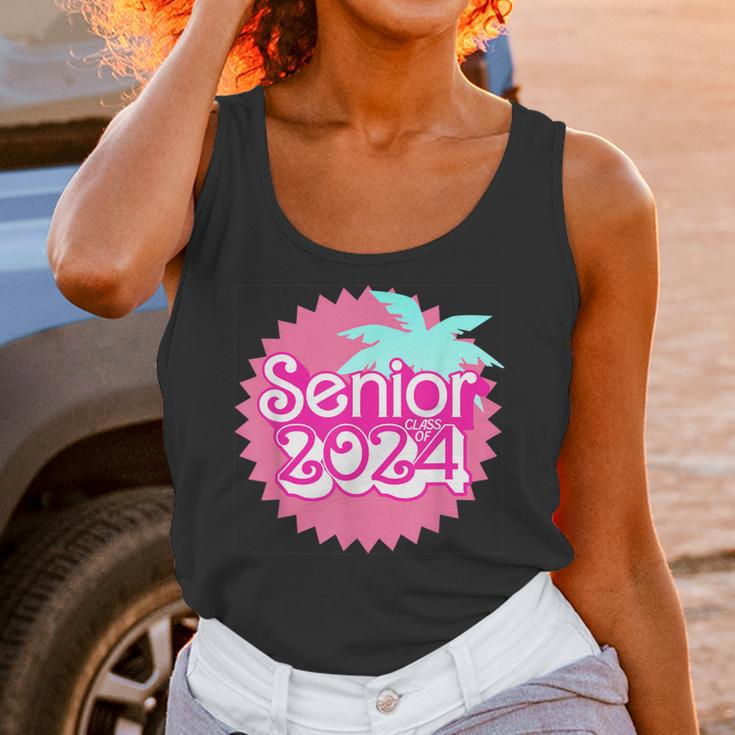 Class Of 2024 Senior Pink Retro Classic Girl Grad Graduation Unisex Tank Top