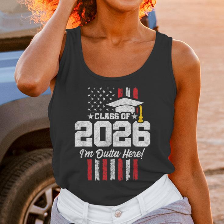 Class Of 2026 Senior Graduation American Flag Senior 2026 Unisex Tank Top