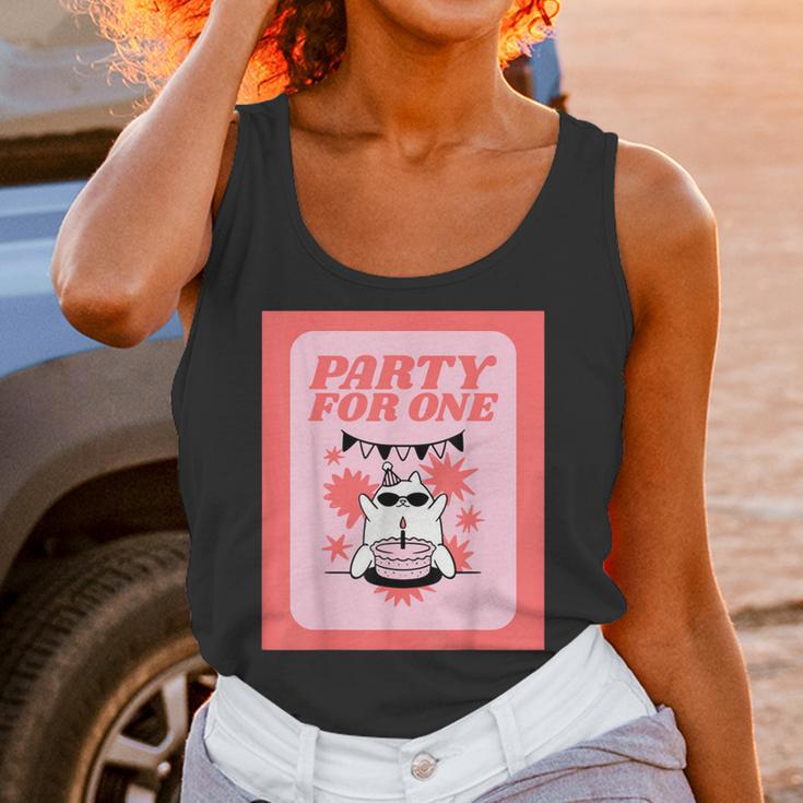 Cool Fun Cute Party Introvert Cat Character Unisex Tank Top