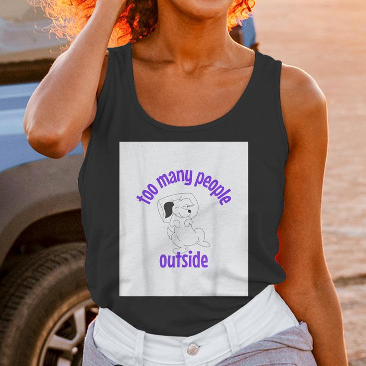 Cute Puppy With a Quote For Introverts Unisex Tank Top Cute Puppy With a Quote For Introverts Unisex Tank Top