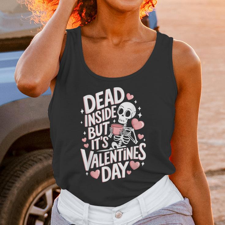 Dead Inside But Its Valentines DayShirt For Introverts Unisex Tank Top