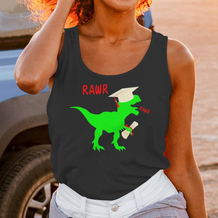 Dinosaur Rawr Diploma Grad Graduate Graduation Unisex Tank Top
