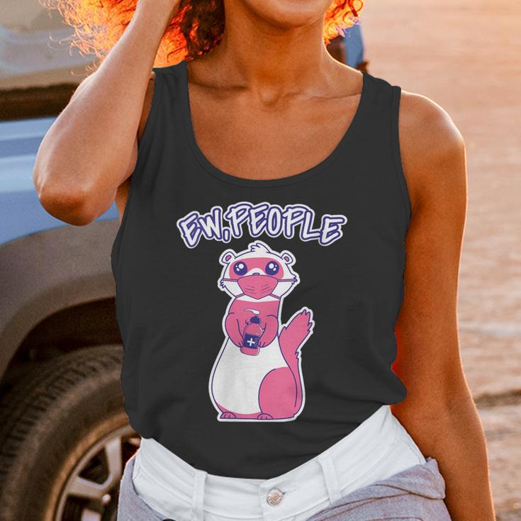 Ew People Introvert Ferrets Saying Mask Ferret Unisex Tank Top