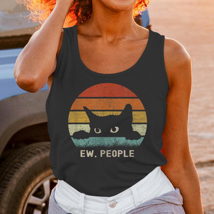 Ew People Retro Cat Cat Lover Introvert Unisex Tank Top