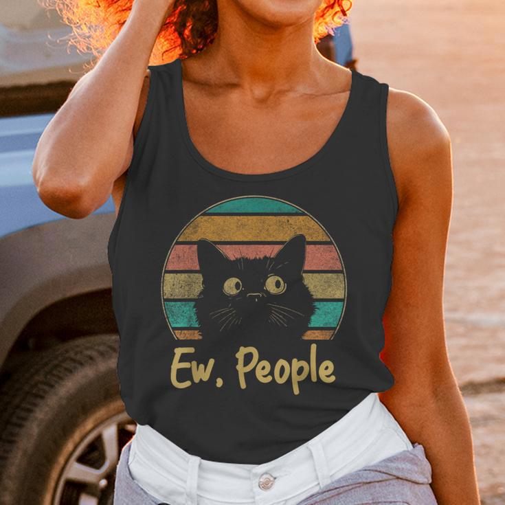 Ew People Retro Cat Lover Social Introvert Unisex Tank Top