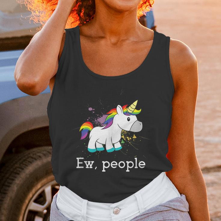Ew People Unicorn Lover Introvert Rainbow Unicorn Unisex Tank Top