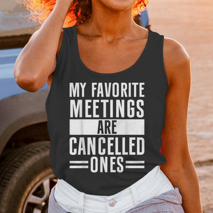 My Favorite Meetings Are Cancelled Ones Introvert Unisex Tank Top My Favorite Meetings Are Cancelled Ones Introvert Unisex Tank Top