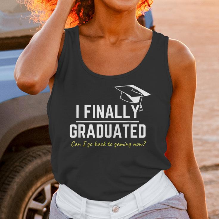 I Finally Graduated Back To Gaming Gamer Graduation Unisex Tank Top