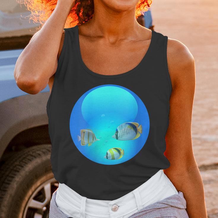 Frutiger Aero Aesthetic Tech Orb Fishes Unisex Tank Top Frutiger Aero Aesthetic Tech Orb Fishes Unisex Tank Top
